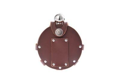 Chigh Quality Leather Whisky Hip Flask Sleeve Cover
