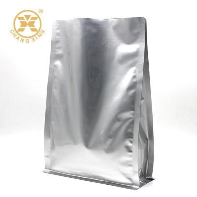 Foil Pouch Stand up Pouches Silver Back Clear Feont Open Top Foil Mylar Pouches Aluminum Foil Packing Bags Ziplock Bag Logo