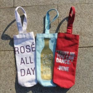 OEM Custom Single Wine Packaging Bags, Cotton Canvas Gift Bag