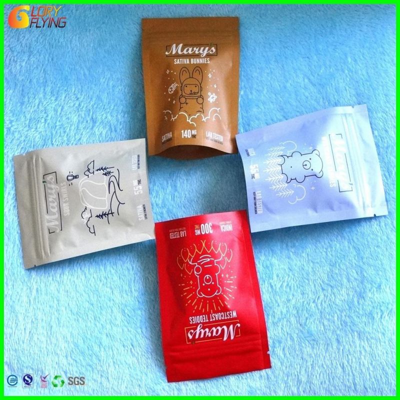 Plastic Flower Packaging/Mylar Bag with Double Zipper/Tobacco Packaging Pouch/Childproof Food Packaging/Smell Proof Bags