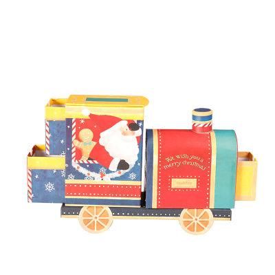 Custom Bus Shaped Chocolate Packaging Paper Box Kids Christmas Gift Box