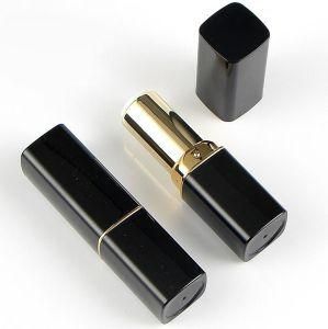 Small MOQ China Design Premium Black Makeup Plastic Container Empty Square Lipstick Tube