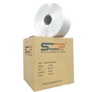 19mm 580kg polyester woven cord strapping for packing