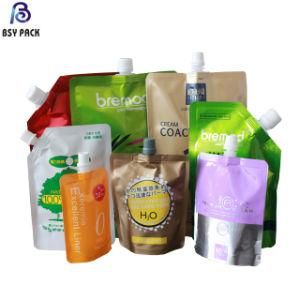 Customized Printed Plastic Beverage Spout Stand up Pouch for Liquid Packaging