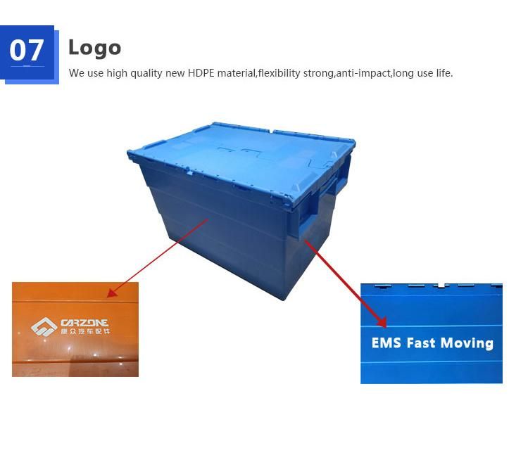 Free Sample Moving Company Use Nestable Plastic Tote Box