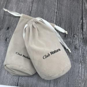 Customized High Quality Velvet Gift Packing Drawstring Bags, Wine Bag, Bottle Bag