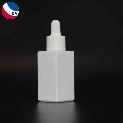 New Type Wholesale 30ml Square Empty Matte Amber White Black Essential Oil Glass Dropper Bottle Packaging for Serum