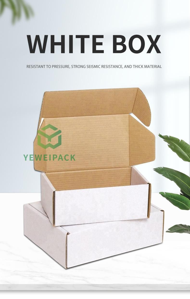 Custom Logo White Box Corrugated Box Cardboard Box Shipping Carton Boxes