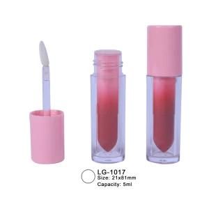 5ml Round Shape Empty Plastic Lipgloss Container Cosmetic Packaging Lip Bottle with Brush Applicator