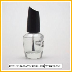 Clear Glass Nail Polish Bottle with Black Cap