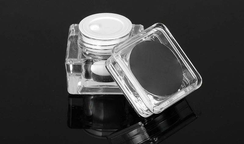 5g 10g Korean Style Empty Elegant Square Acrylic Plastic Jar for Skin Care