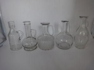 New Item Bird Style Clear Olive Oil Glass Bottles with Handle