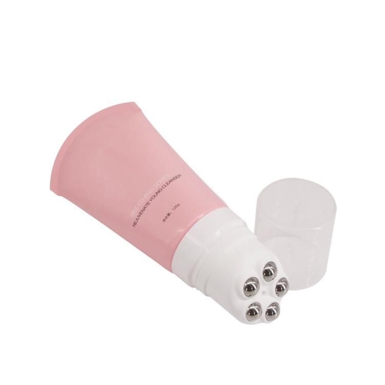 Hot Selling 120g Customized Pink Soft Tube with Roller Ball Applicator