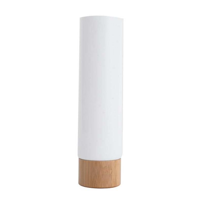 100ml White Plastic Tube with Bamboo Lid