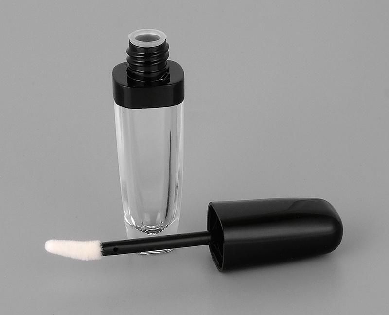 Fashion Stylish 2ml Black Transparent Fashion Lip Gloss Packaging Custom Lip Gloss Container Packaging Black Top Lip Gloss Tubes