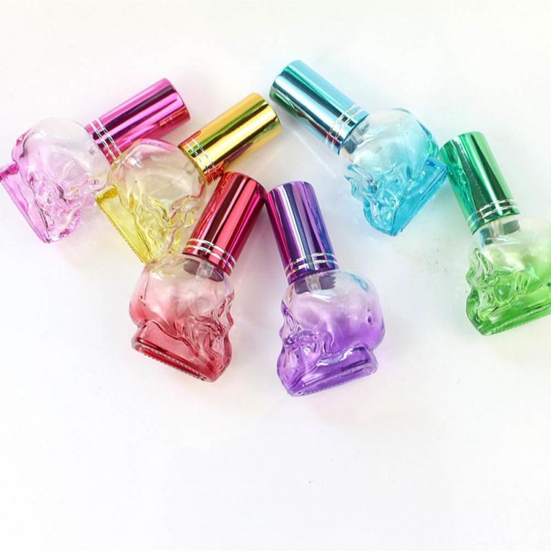8ml Skull Perfume Bottle Colored Glass Spray Bottle Travel Bottle Spray