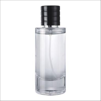 Empty High Quality Cylinder Transparent OEM Glass 50 Ml Perfume Bottle Pump Sprayer
