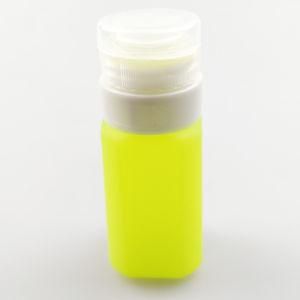 90ml Jumbo Size Cuboid-Shaped FDA/LFGB Food Grade Silicone Cosmetic Travel Bottles, Yellow