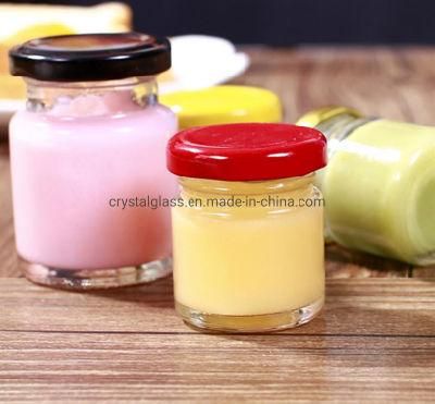 30ml 1oz Small Capacity Clear Glass Honey or Food Jar with Tinplate Lid