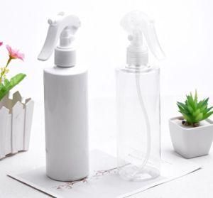 300ml Pet Plastic Flat Shoulder White and Transparent Cosmetic Home Garden Trigger Mist Spray Bottle