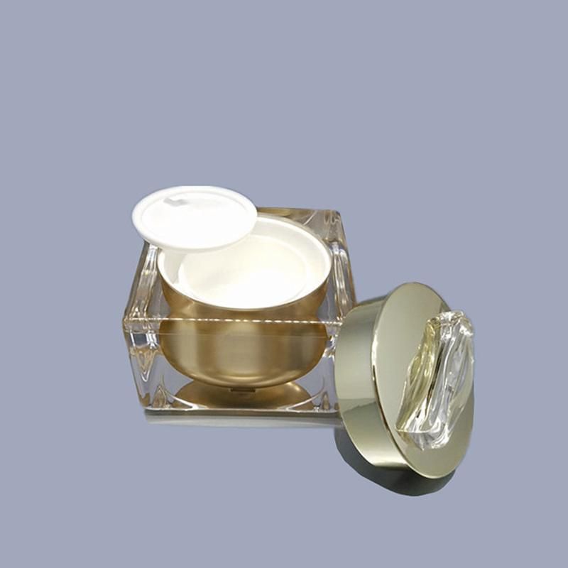 in Stock Ready to Ship 5g 10g 15g 30g 50g Manufacture Square Transparent Cream Jar for Skin Packaging