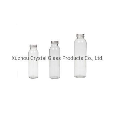8.8oz 250ml Beverage/Milk/Juice Round Glass Bottle with Aluminum Metal Lids