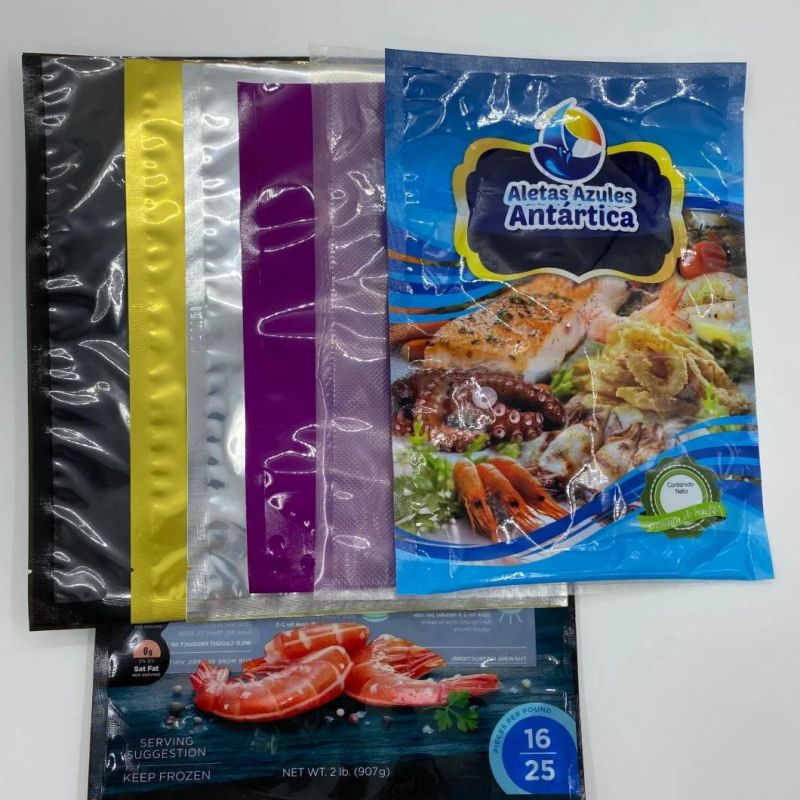 Fish and Shrimp Packing Bags Frozen Fish/Shrimp/Seafood Flexible Packaging Bag with High Barrier Seafood Packaging Bags