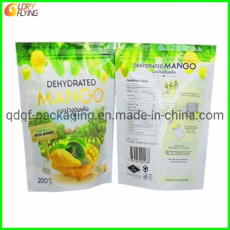 Plastic food packaging bag Mango bag with zipper and gravure printing