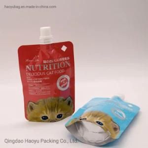 Food Grade Plastic Material Pet Food Stand up Spout Packaging Bag
