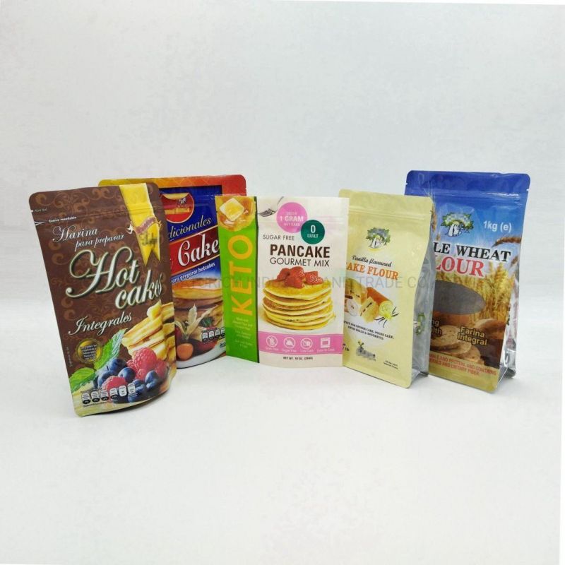 Digital Printing 12oz/340g Quad Seal Food Zipper Bag Plastic Bag with Valve