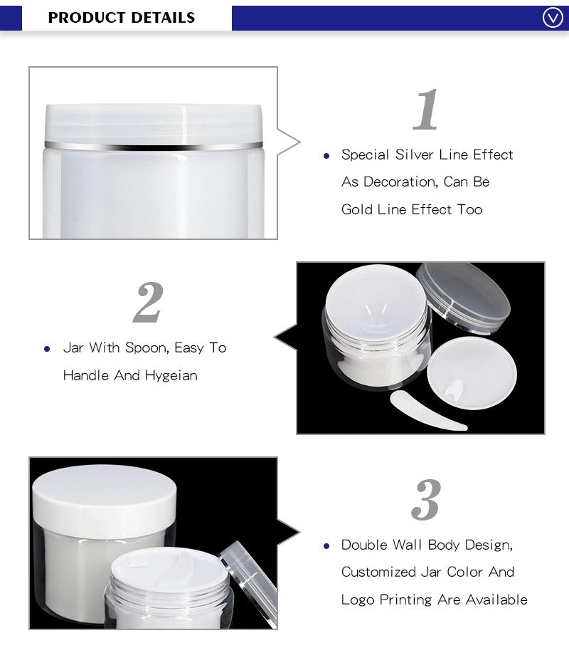 Wholesale Body Butter Cosmetic Packaging Container Pet Plastic Cream Jar 30g 50g 100g 150g 200g 250g 300g 450g