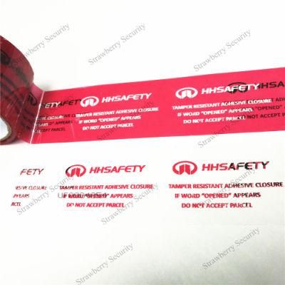 Custom Logo Security Tape Bag Sealing Tape &amp; Tamper Evidentape for Plastic Bags and Corier Bag