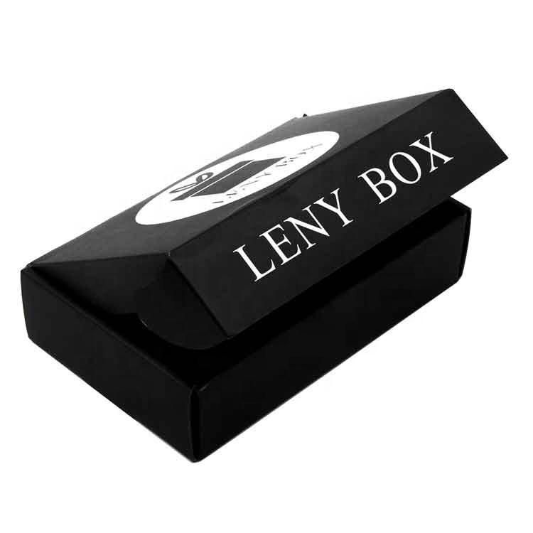 Wholesale Clothing Packaging Matt Black Shipping Box Custom Logo