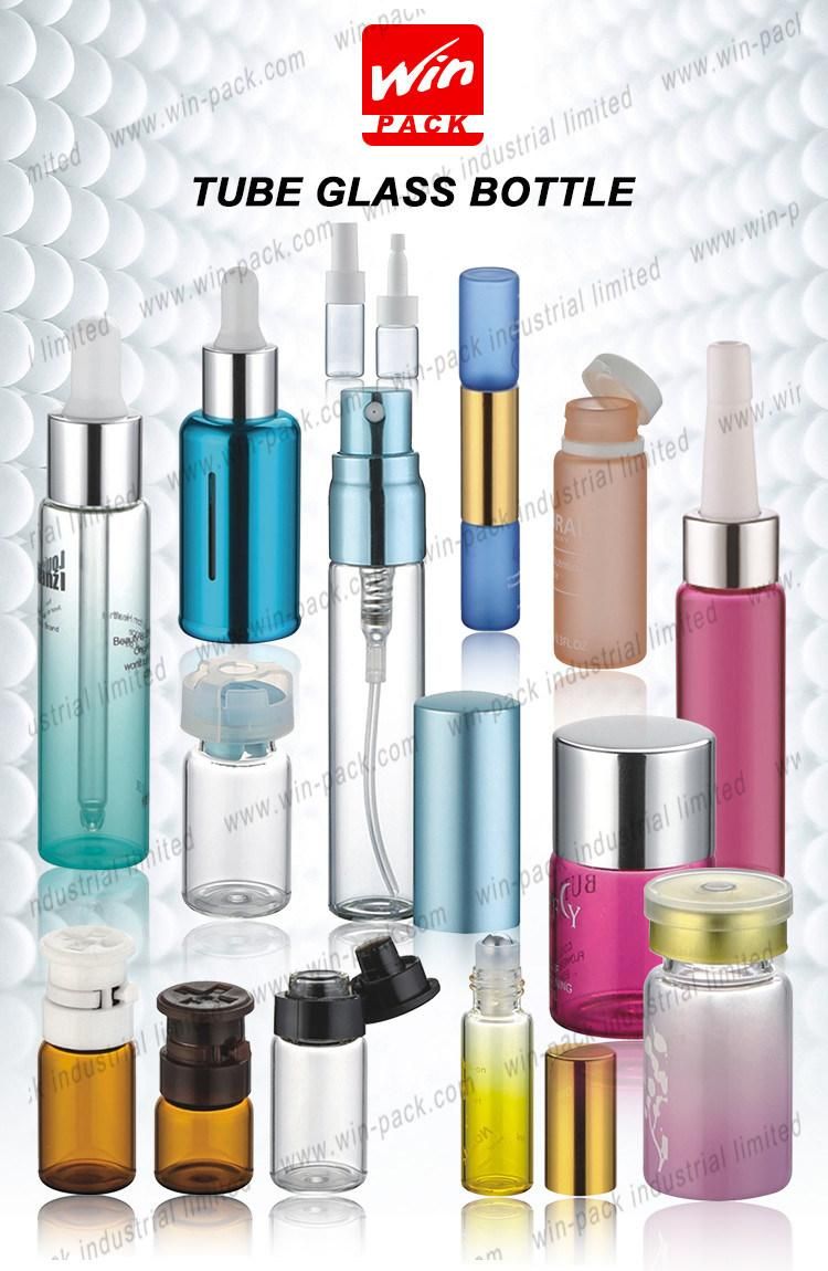 Winpack Manufacturer Sale Glass Serum Clear Bottle Cosmetic with Rolling Mouth Cap