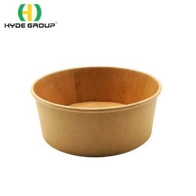 Restaurant Supplies Takeaways Kraft Paper Bowl Food Packaging Paper Bowl with Lid