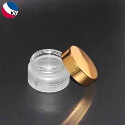 30g Flat Shoulder Cream Bottle Cream Jar Glass Bottling Cosmetic Packaging Lotion Bottle Jar