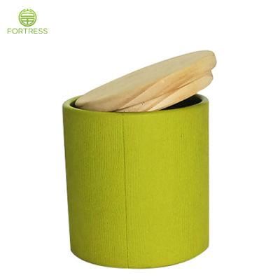 Wood Lid Loose Tea Self Sealing Craft Cardboard Paper Tubes