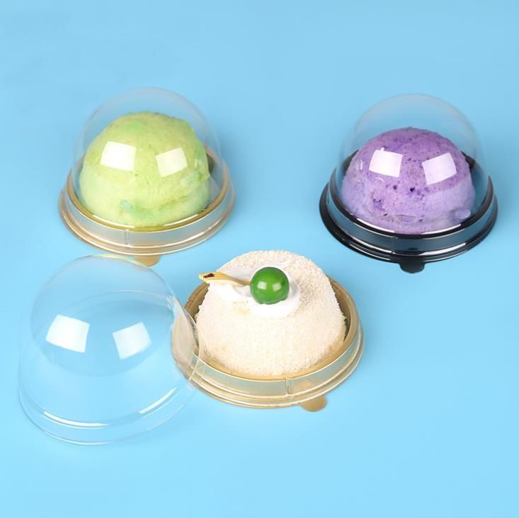 Round Shape Disposable Plastic Cake Container Packaging