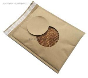 Fully Recyclable Custom Envelopes Brown Cellular Shaped Kraft Paper Lining Padded Mailer Mailing Bag