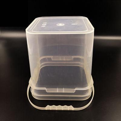 Square Food Grade Small Clear Plastic Bucket
