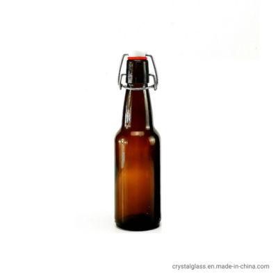 Amber Colured Empty Enzymes Beverage Juice 500ml Beer Glass Swing Top Glass Bottle