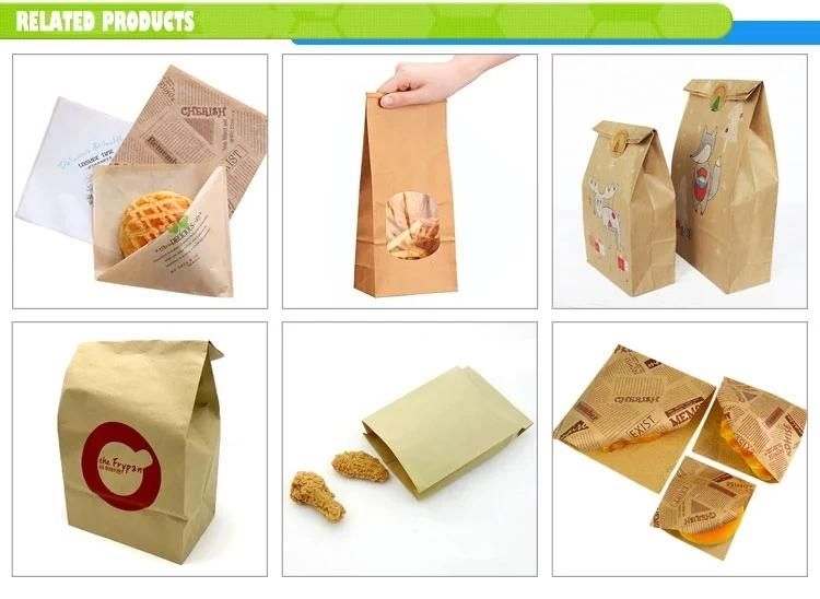 Food Packaging Wholesale Foil Lined Doner Kebab Chicken Paper Bag