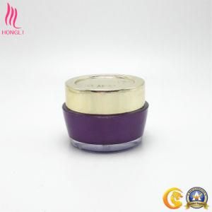 High-End Purple Skin Care Cream Glass Bottle with Gold Cover