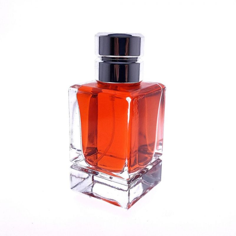 50ml Custom Logo Mist Sprayer Perfume Bottle Clear Glass Crimping Neck Perfume Spray Bottle