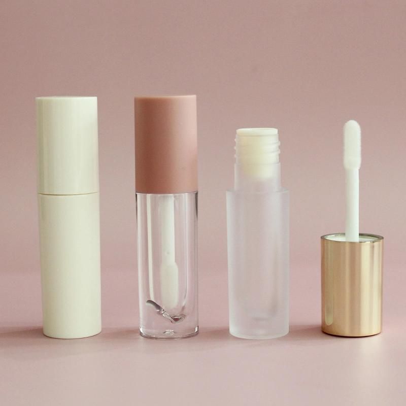 Plastic Lipgloss Tube White Pink Lip Gloss Containers