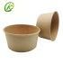 Custom Disposable Biodegradable Brown Kraft Food Paper Bowl with Lid