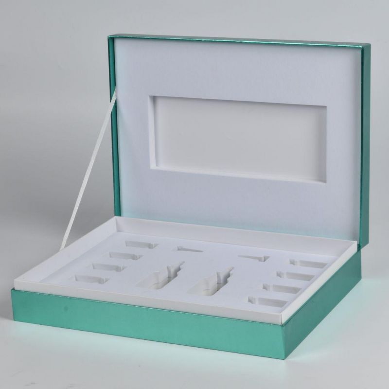 Customized Luxury Competitive Lid and Base Cosmetic with Sponge Tray Paper Gift Packaging Box, Carboard Gift Box, PVC Box