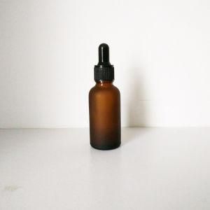 30ml Amber Frost Essential Oil Glass Bottle with Dropper Cap