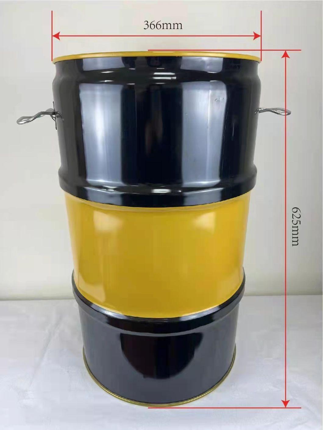 Free Sample Chemical Round 60 Liters Oil Tin Can Lubricating Oil Tin Can with Handle