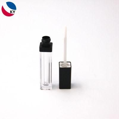 Lip Gloss Tube Cylinder Shaped Lipgloss Container Black Color Applicator Cap Empty Lipstick Tube